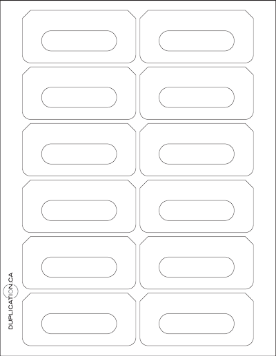 Printed Audio Cassette Labels, Full Bleed, 12 Up