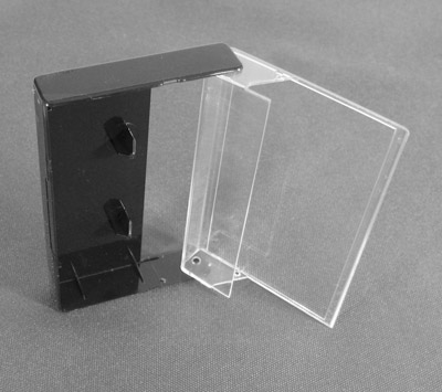 Liquidation: B-Grade BLACK AND Clear Cassette Box, 100 Pieces