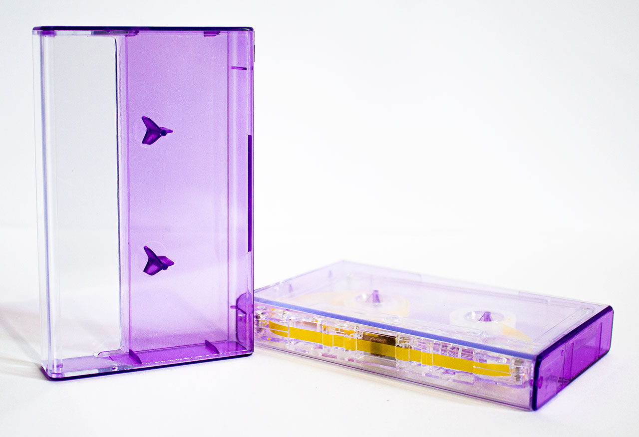 Clear/Purple Tint Norelco Case for Audio Cassettes
