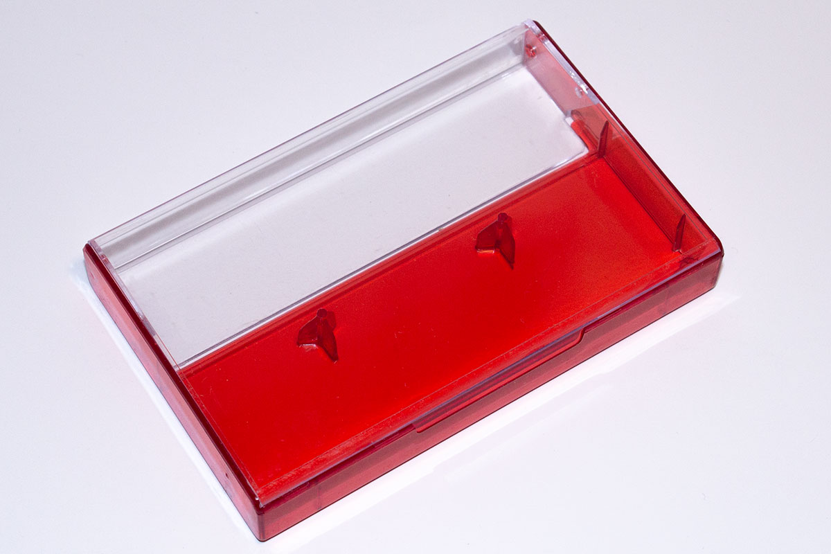 Red Tint w/ Clear Window Cassette Box