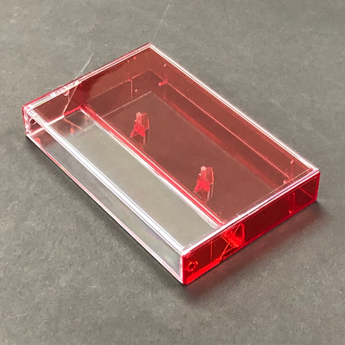 Clear/Red Tint Cassette Cases With Square Corners Cassette Boxes