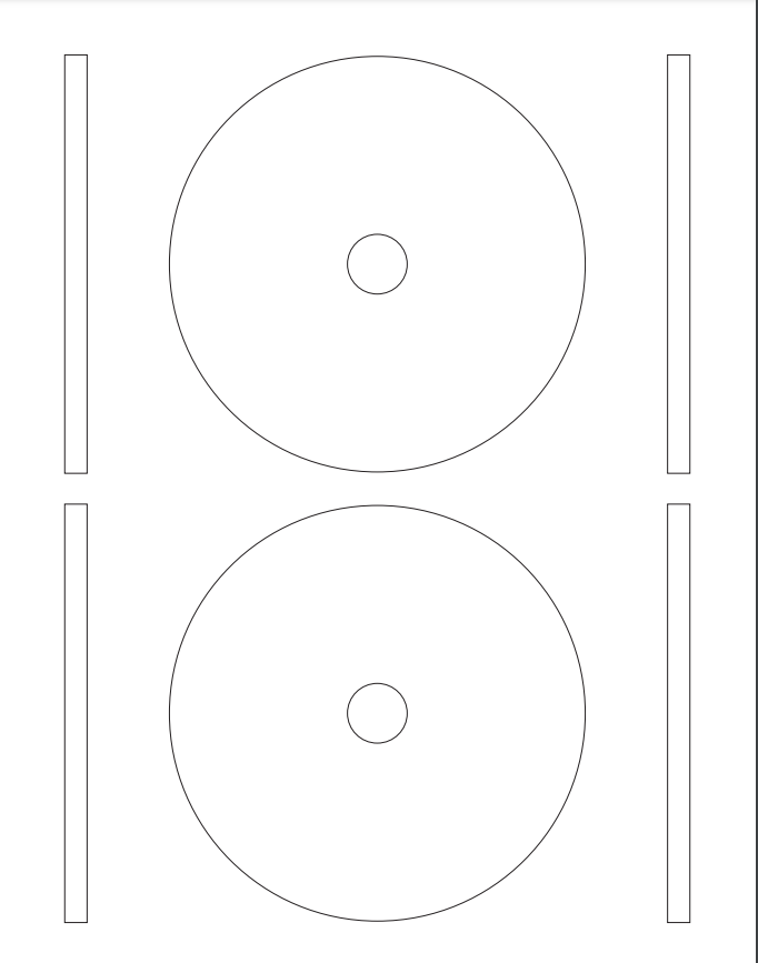 Hub Printable Labels for CD 2-up