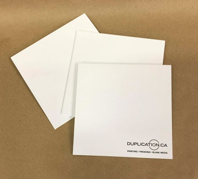 Cardboard sleeve for CD, coated board, with logo