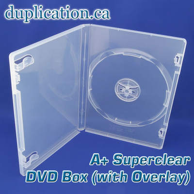 Super clear DVD box with overlay 100 Pieces