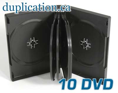 Black 10-DVD Case 33mm with overlay