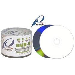 Rodisc 16X Glossy White Inkjet Printable DVD-R 50pk