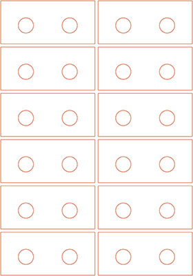 Audio cassette labels - 12 up - Windowless