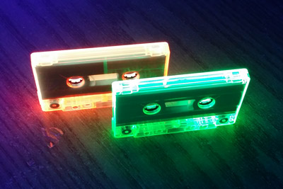 Fluorescent Blank Cassette Tapes Custom-Loaded With Music-Grade Normal Bias Tape