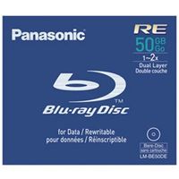 Panasonic 50GB Dual-Layer Blu-ray BE Disc, Rewriteable, Jewel Case 