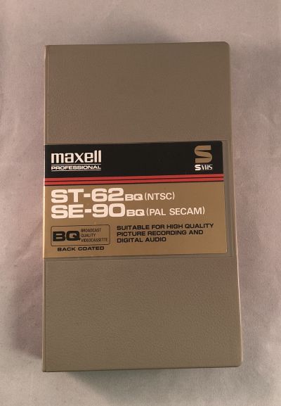 Maxell ST-62 SE-90 BQ Broadcast Quality S-VHS Tape - VHS