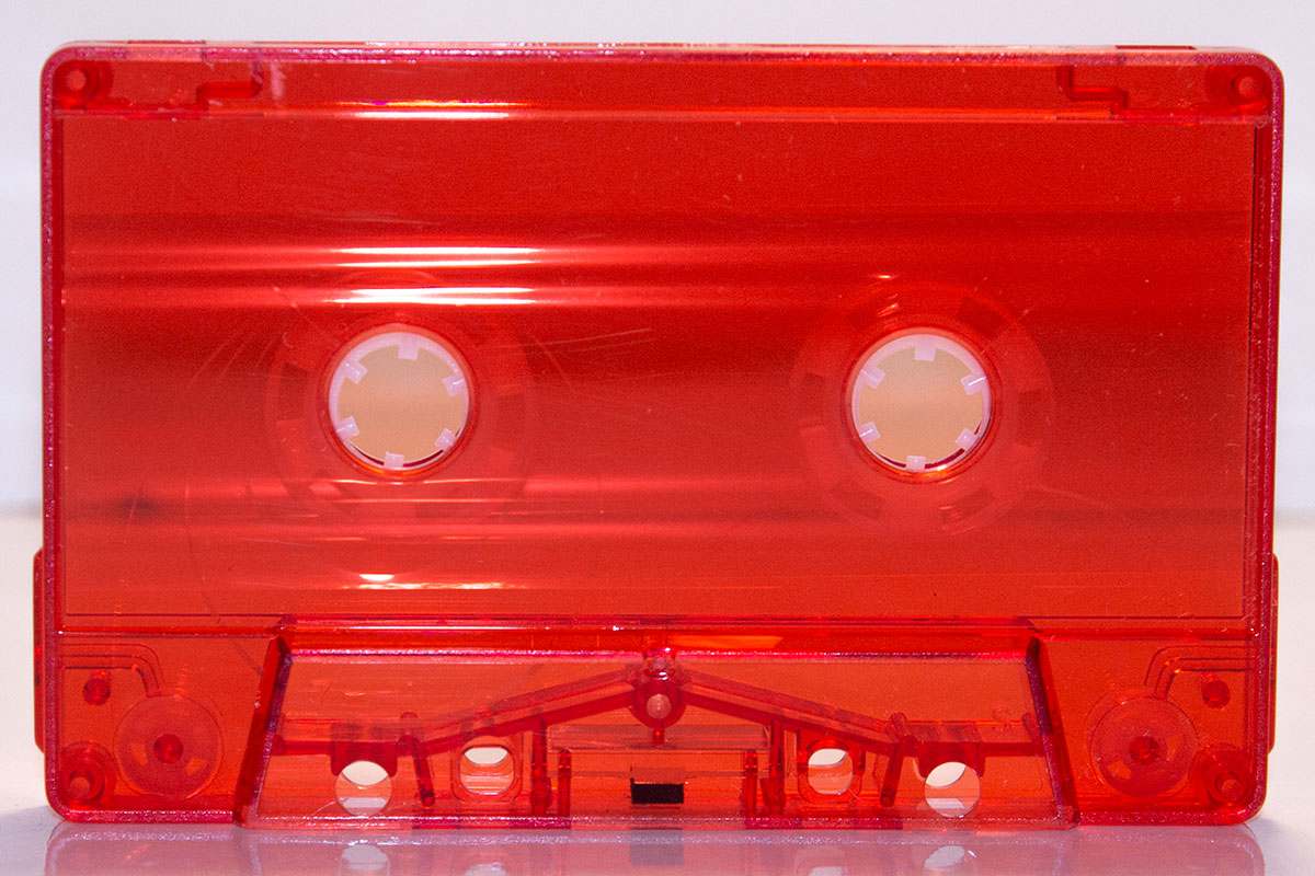 C-58 Transparent Red shell China Type I Audio cassette