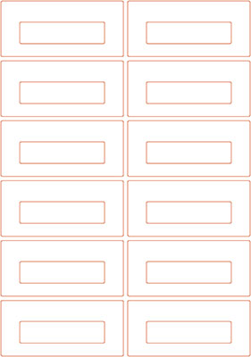 Audio cassette labels - 12 up - Square hub windows