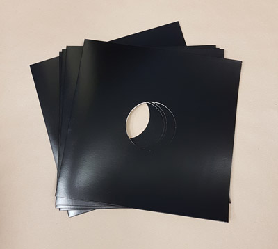 Blank Black Jacket for Vinyl 12" Records With Hole - 10pk
