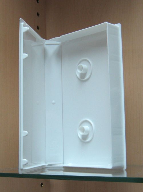 VHS White Plastic Library Case 