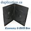 Slim 7mm Black 2-DVD Case with overlay -200 PK
