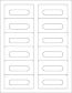 White Gloss Audio Cassette Labels for Inkjet Printers - 12 Up, Square Bottom Corners
