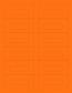 Fluorescent Orange Audio Cassette Labels for Laser and Inkjet Printers - 12 Up, Square Bottom Corners