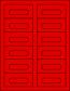 Red Audio Cassette Labels - 12 Up, Square Bottom Corners
