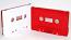 C-30 Bicolor Red And White Audio Cassettes