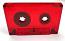 C-20 BASF Chrome High Bias Tape in Red Transparent Cassette Shells