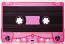 C-54 Flo Pink Tinted Clear Audio Cassettes with Super Ferro Tape  C-54 Flo Pink Tinted Clear Audio Cassettes with Super Ferro Tape