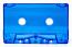 C-53 Blue Translucent Indonesia Type I Audio cassette C-53 Blue Translucent Indonesia Type I Audio cassette