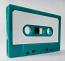 C-46 Sea Green shell with white label China Type I Audio cassette C-46 Sea Green shell with white label China Type I Audio cassette