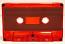 C-20 Red Transparent RTM Type I Audio cassette C-20 Red Transparent RTM Type I Audio cassette