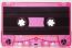 C-16 Fluorescent pink shell with black liners China Type I Audio cassette