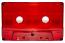 C-71 red transparent screw shell grungy China Type I Audio cassette