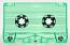 C-14 Green Transparent shell no screws China Type I Audio cassette