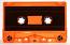 C-10 Fluorescent Orange Tint China Type I Audio cassette C-10 Fluorescent Orange Tint China Type I Audio cassette