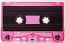C-50 Fluorescent Pink black liners China Type I Audio cassette