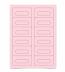 Pastel Pink Cassette Labels - 12 Up, Square Bottom Corners