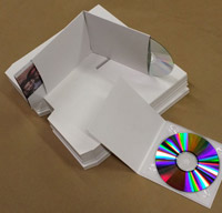 DIY CD Case White Flats for 4 Panel Wallets - 50pk