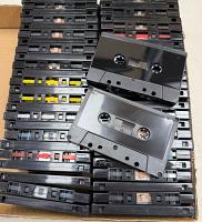 Lot of 50 Black Music-Grade Blank Audio Cassettes