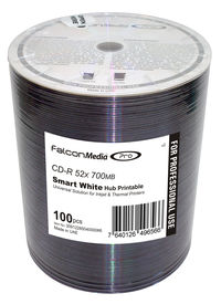 Falcon CD-R Smart White Universal Hub Printable #434 100pk Falcon CD-R Smart White Universal Hub Printable #434 100pk
