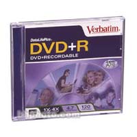 Verbatim DVD+R 4X 94472 10-pack in Jewel Case - Made in Singapore Verbatim DVD+R 4X 94472 10-pack in Jewel Case - Made in Singapore
