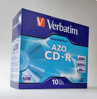 Verbatim AZO CD-R 700MB 52X DataLifePlus with Branded Surface - 10pk SLIM CASE Verbatim AZO CD-R 700MB 52X DataLifePlus with Branded Surface - 10pk SLIM CASE