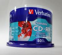 Verbatim 95005 CD-R 700MB 52x Silver Inkjet 50PK Verbatim 95005 CD-R 700MB 52x Silver Inkjet 50PK
