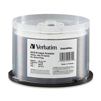 Verbatim DVD-R 4.7GB 16X White Inkjet HUB PRINTABLE 50-pack spindle Verbatim DVD-R 4.7GB 16X White Inkjet HUB PRINTABLE 50-pack spindle