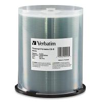 Verbatim - CD-R 80MIN 700MB 52X White Thermal Printable 100pk Spindle Verbatim - CD-R 80MIN 700MB 52X White Thermal Printable 100pk Spindle