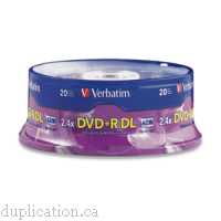 DVD+R DL 8.5GB 2.4X(up to 8X) Branded Surface 20pk Spindle Box DVD+R DL 8.5GB 2.4X(up to 8X) Branded Surface 20pk Spindle Box