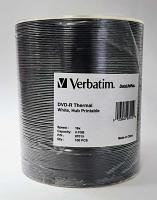 Verbatim 97015 DVD-R 4.7GB 16x DataLifePlus White Thermal Hub Printable 100PK