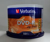 Verbatim 97176 DVD-R Life Series 4.7GB 16X 50pk Verbatim 97176 DVD-R Life Series 4.7GB 16X 50pk