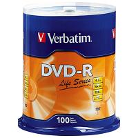 Verbatim ﻿97177 DVD-R Life Series 4.7GB 16x 100PK