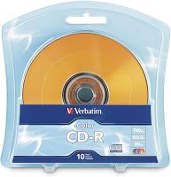 Verbatim 97514 700MB 52x 80 Minute Color Recordable Disc CD-R 10PK Verbatim 97514 700MB 52x 80 Minute Color Recordable Disc CD-R 10PK