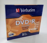 Verbatim 98192 DVD-R 16x 4.7 Recordable Disc 5PK Verbatim 98192 DVD-R 16x 4.7 Recordable Disc 5PK