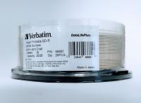 Verbatim BD-R 25GB 2X DataLifePlus White Inkjet Printable 25pk Spindle Verbatim BD-R 25GB 2X DataLifePlus White Inkjet Printable 25pk Spindle