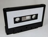 C-43 Black Square hub White Label China Type I Audio cassette C-43 Black Square hub White Label China Type I Audio cassette